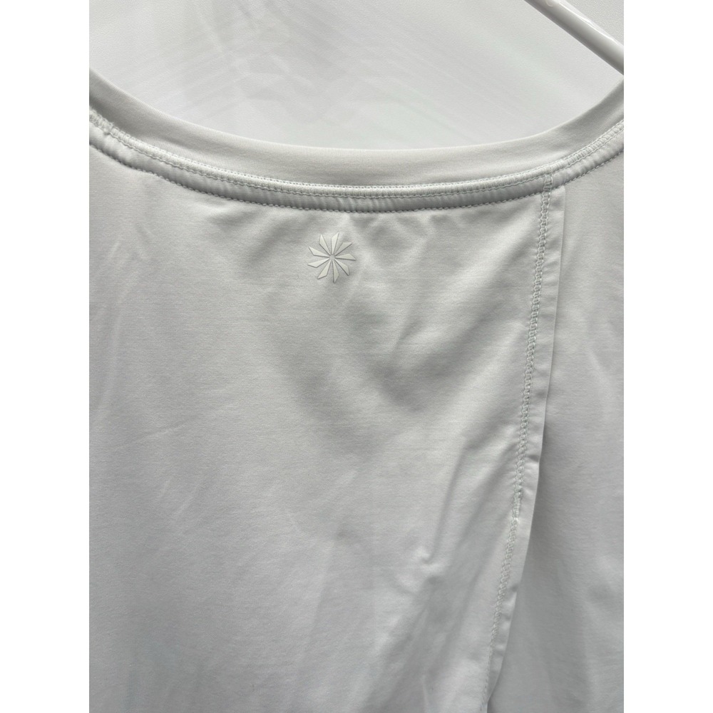 Athleta Open Back Workout Tank Womens Medium Gray Yoga Gym Athleisure Top - Picture 6 of 9